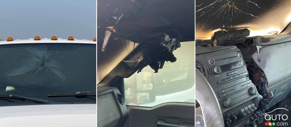Lightning Melts the Interior of a Ford Super Duty
